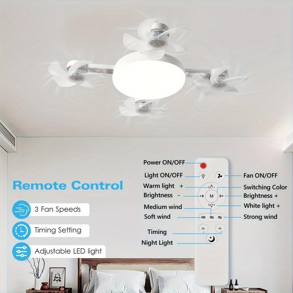 🔥 F4 Multifunctional Fan Light – مصباح مروحة متعدد الوظائف F4