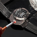 🔥 Military USB Lighter Watch – ساعة عسكرية بولايت USB مدمجة