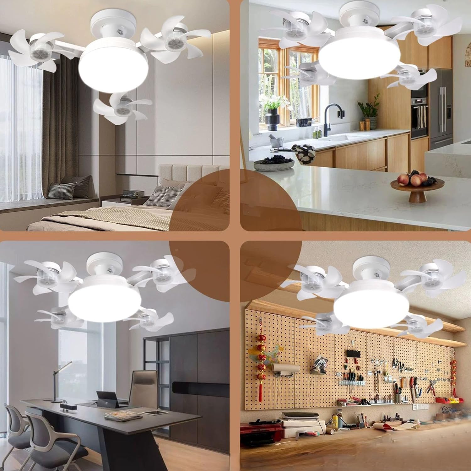 🔥 F4 Multifunctional Fan Light – مصباح مروحة متعدد الوظائف F4