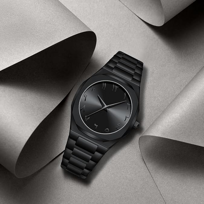 🔥 Stainless Steel Arabic Watch – ساعة عربية من الستانلس ستيل