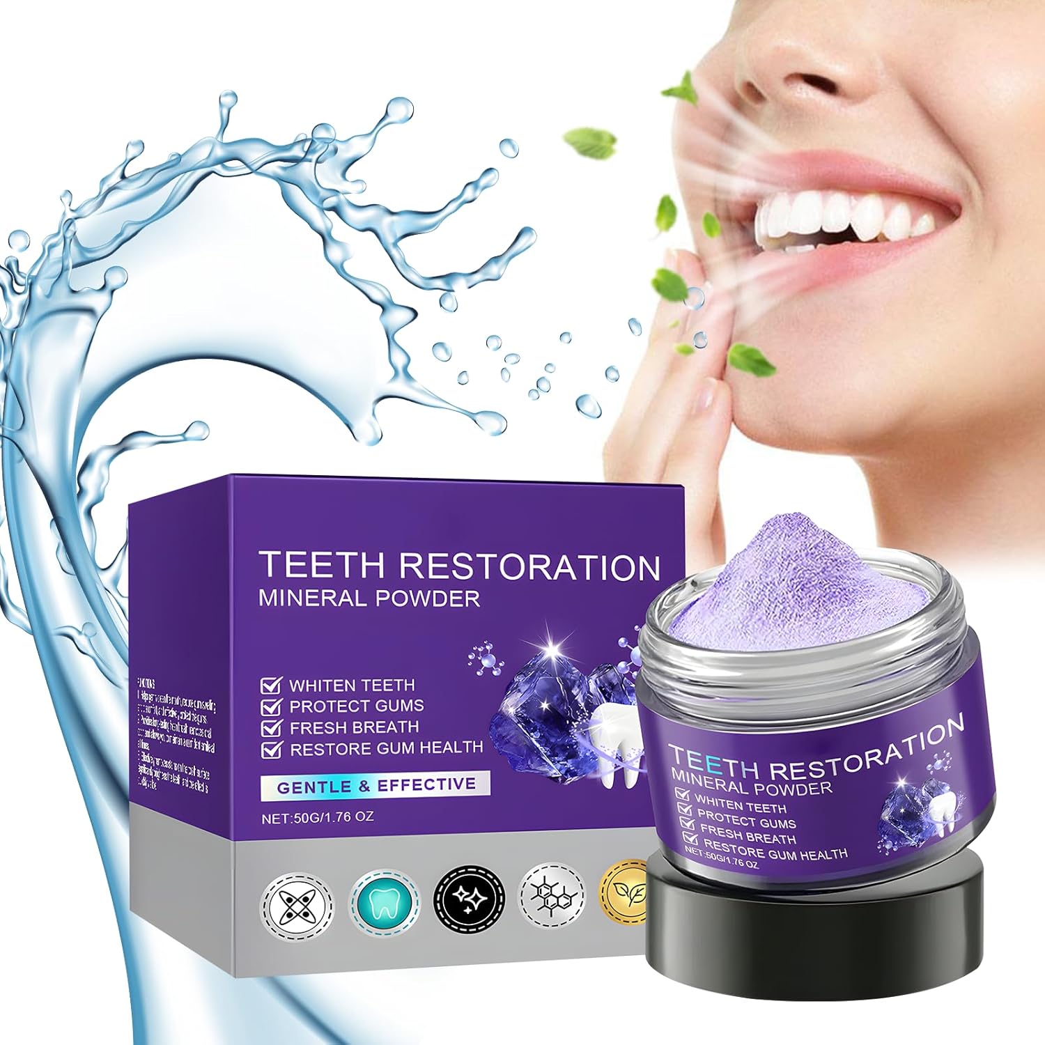 🔥 Oralhoo Teeth Restoration Mineral Powder – مسحوق ترميم الأسنان أورالهو