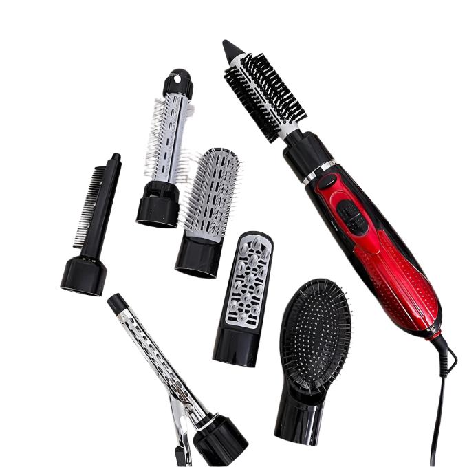 🔥 8-in-1 Multi-Function Hair Styler Kit – عدة تصفيف الشعر ٨-في-١ متعددة الاستخدام