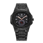 🔥Jewelled Calendar Quartz Watch – ساعة كوارتز مرصعة بالكامل مع تقويم للأزواج