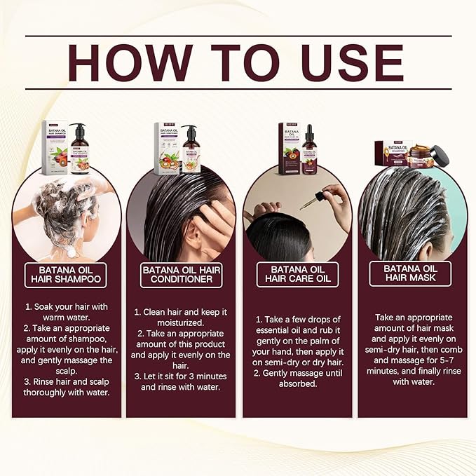 🔥 Eelhoe Batana Oil Hair Care Set – طقم العناية بالشعر بزيت باتانا إيليهو