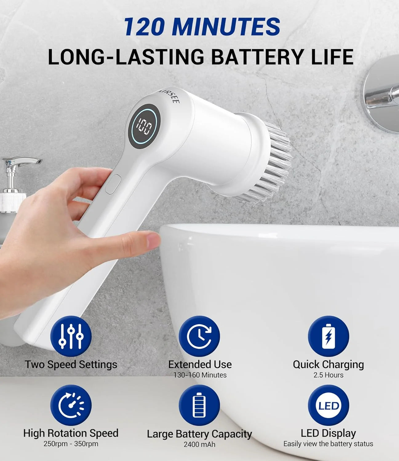 🔥 Electric Cleaning Scrubber – جهاز تنظيف كهربائي دوار