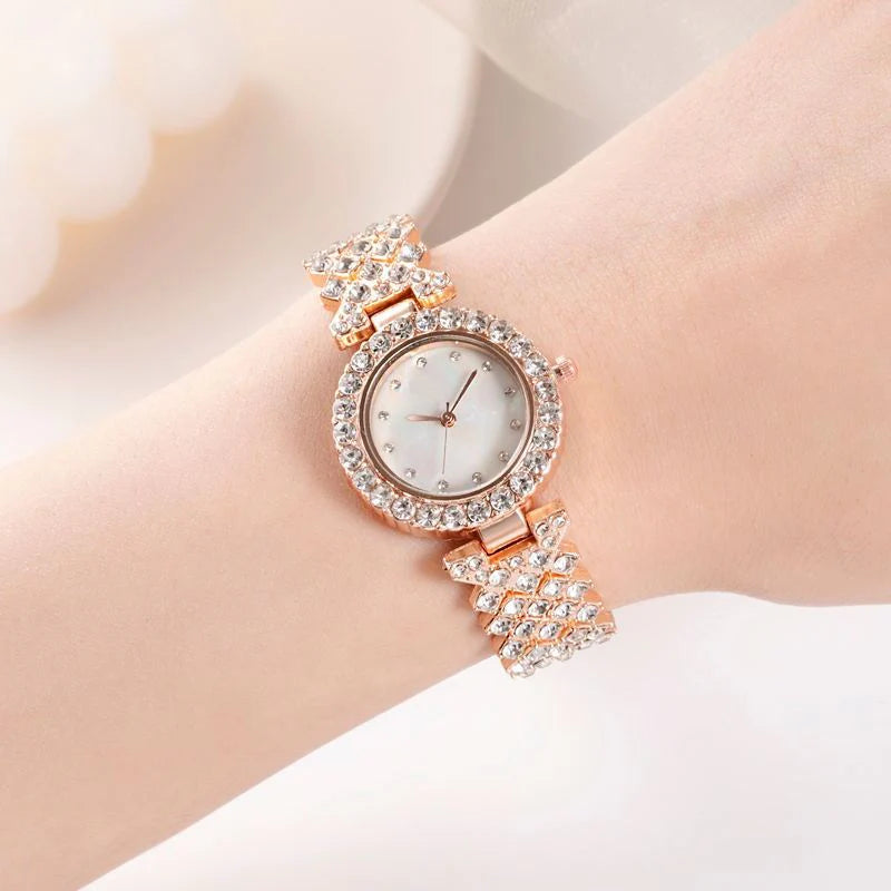 🔥Fashion Simple Women’s Quartz Diamond Watch سَاعَة كوارتز نسائية بسيطة بألماس