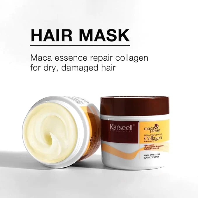🔥 Karseell Maca Essence Repair Travel Set – مجموعة كارسيل ماكا أيسنس للتجديد بحجم سفر