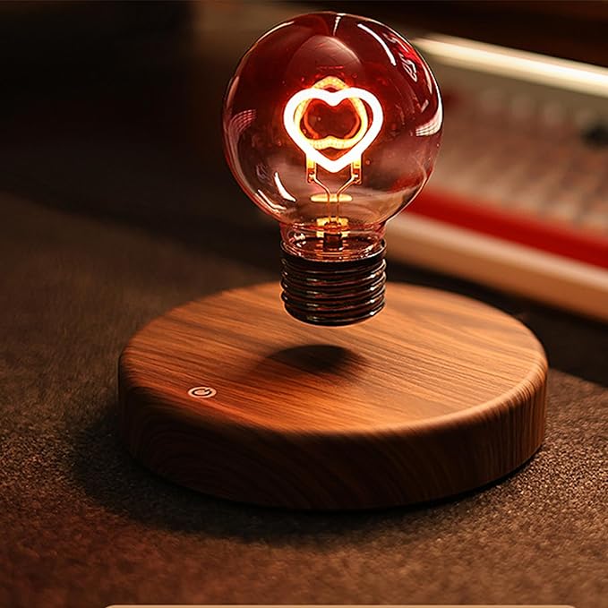 🔥 Levitating Heart LED Bulb Lamp – مصباح قلب عائم LED فريد