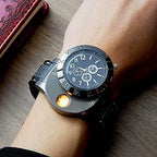 🔥 Military USB Lighter Watch – ساعة عسكرية بولايت USB مدمجة