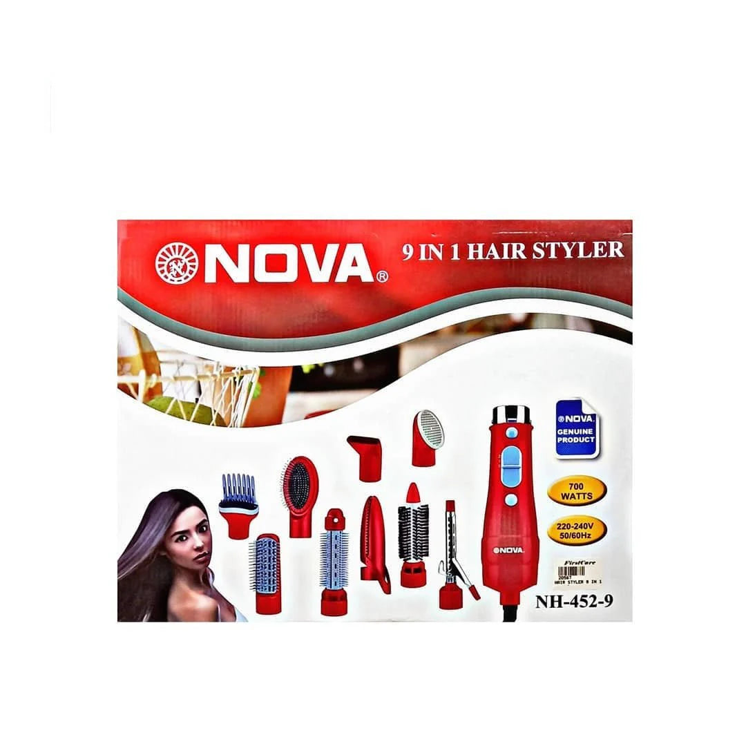 🔥 Nova 9-in-1 Hair Styler – جهاز تصفيف الشعر نوفا 9-في-1