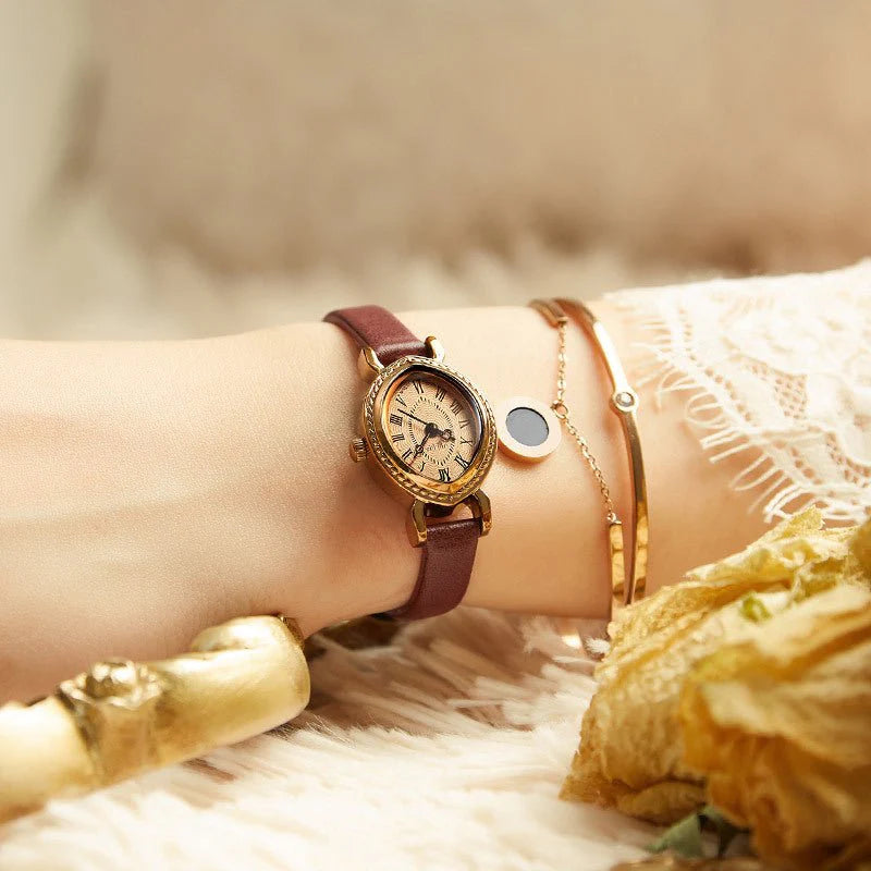 🔥 Oval Belt Quartz Waterproof Fashion Watch – ساعة حزام بيضاوي كوارتز مقاومة للماء