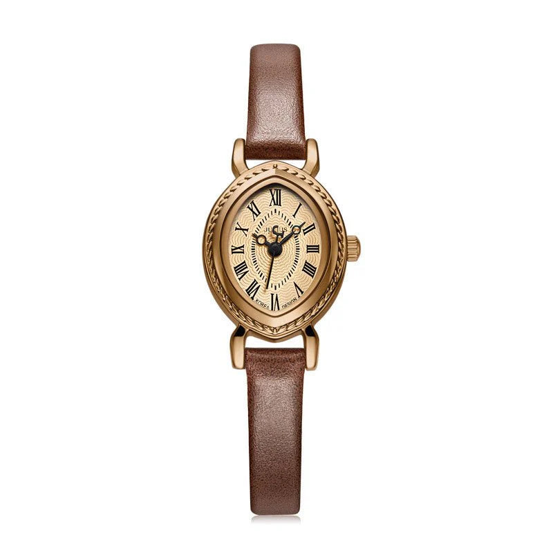 🔥 Oval Belt Quartz Waterproof Fashion Watch – ساعة حزام بيضاوي كوارتز مقاومة للماء