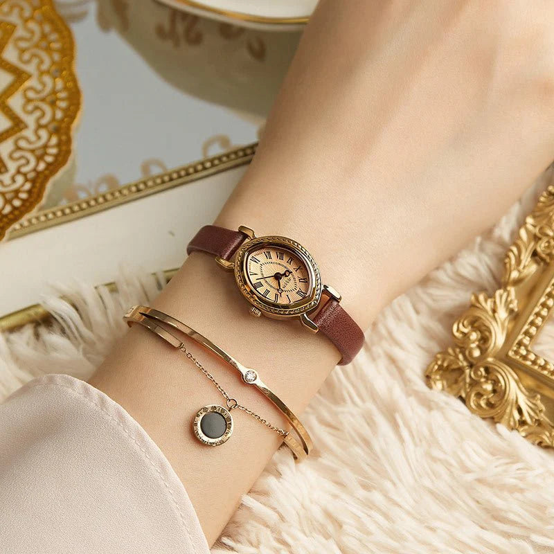 🔥 Oval Belt Quartz Waterproof Fashion Watch – ساعة حزام بيضاوي كوارتز مقاومة للماء