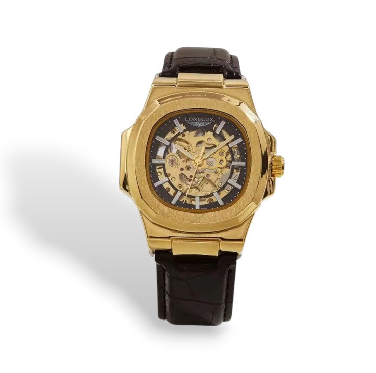 🔥 Barrel Mechanical Men’s Watch – ساعة ميكانيكية رجالية برميلية