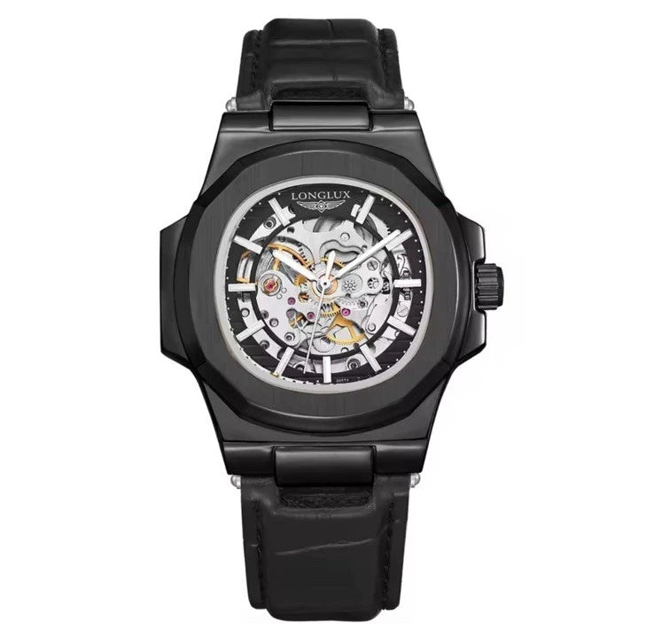 🔥 Barrel Mechanical Men’s Watch – ساعة ميكانيكية رجالية برميلية