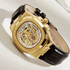 🔥 Barrel Mechanical Men’s Watch – ساعة ميكانيكية رجالية برميلية