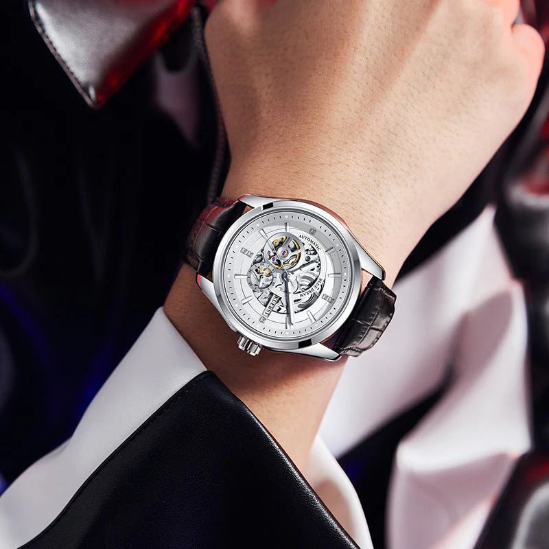 🔥Strong Luminous Automatic Mechanical Waterproof Watch – ساعة ميكانيكية أوتوماتيكية مضيئة مقاومة للماء