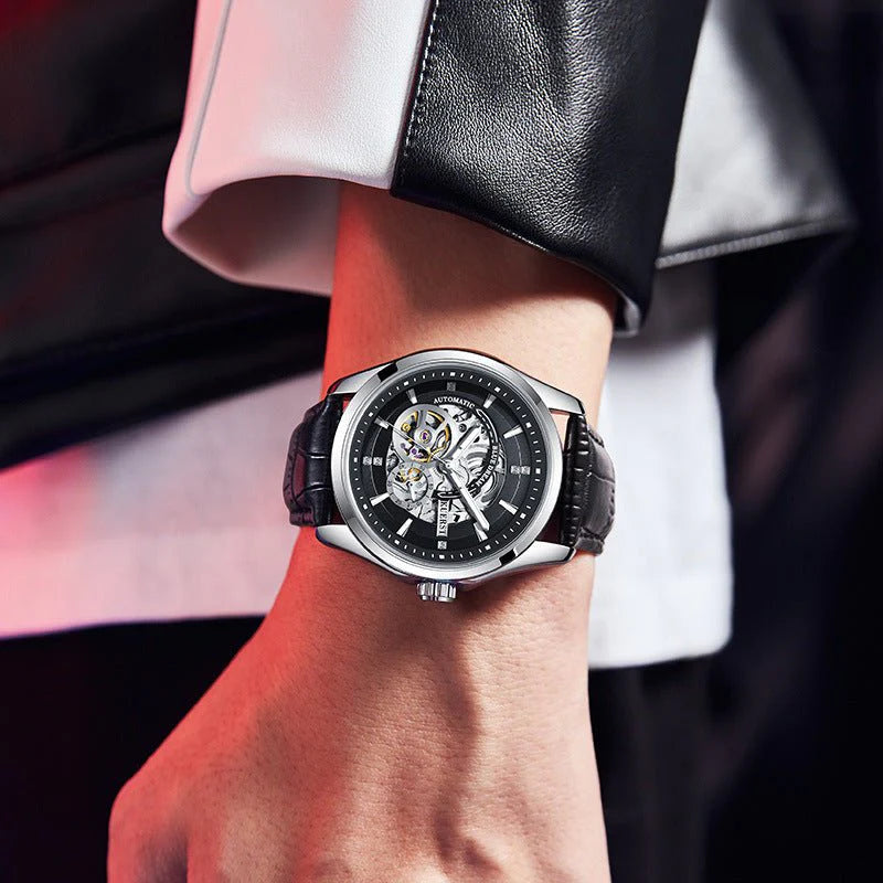 🔥Strong Luminous Automatic Mechanical Waterproof Watch – ساعة ميكانيكية أوتوماتيكية مضيئة مقاومة للماء