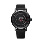 🔥 Men’s Turntable Waterproof Quartz Watch – ساعة كوارِتز رجالية مقاومة للماء بتصميم قرص الفينيل
